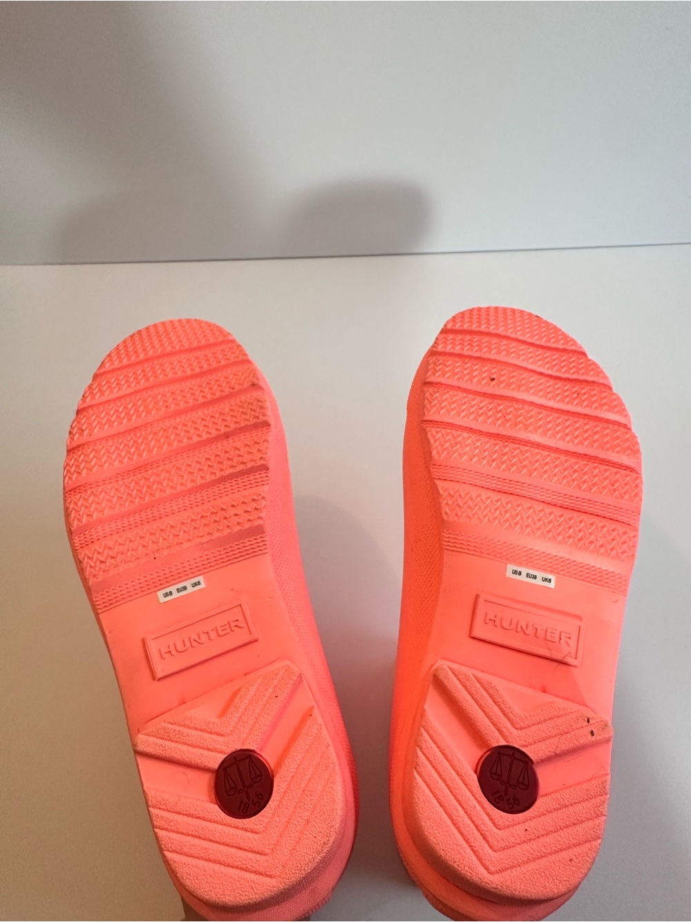 Women’s Hunter Coral Pink Waterproof Ankle Rain Boots - Picture 3 of 6